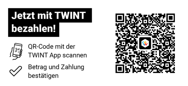 Spende mit diesem QR Code über Twint